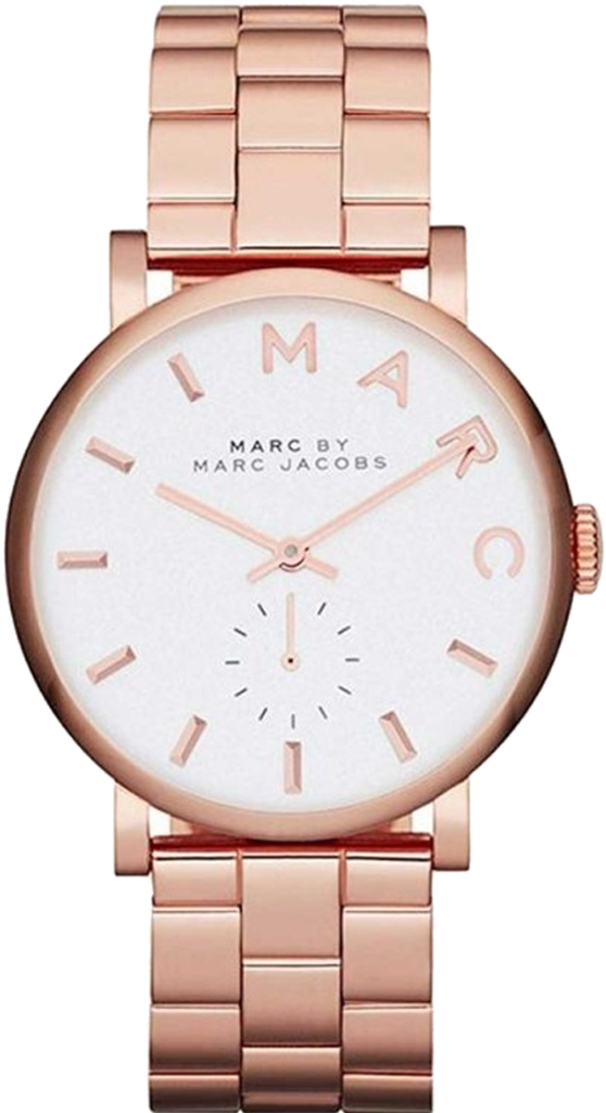 Marc Jacobs Mbm3244 Ladies Baker Watch - Marc Jacobs Baker Rose Gold Watch Mbm3244 - Rose Gold (1024x1024), Png Download