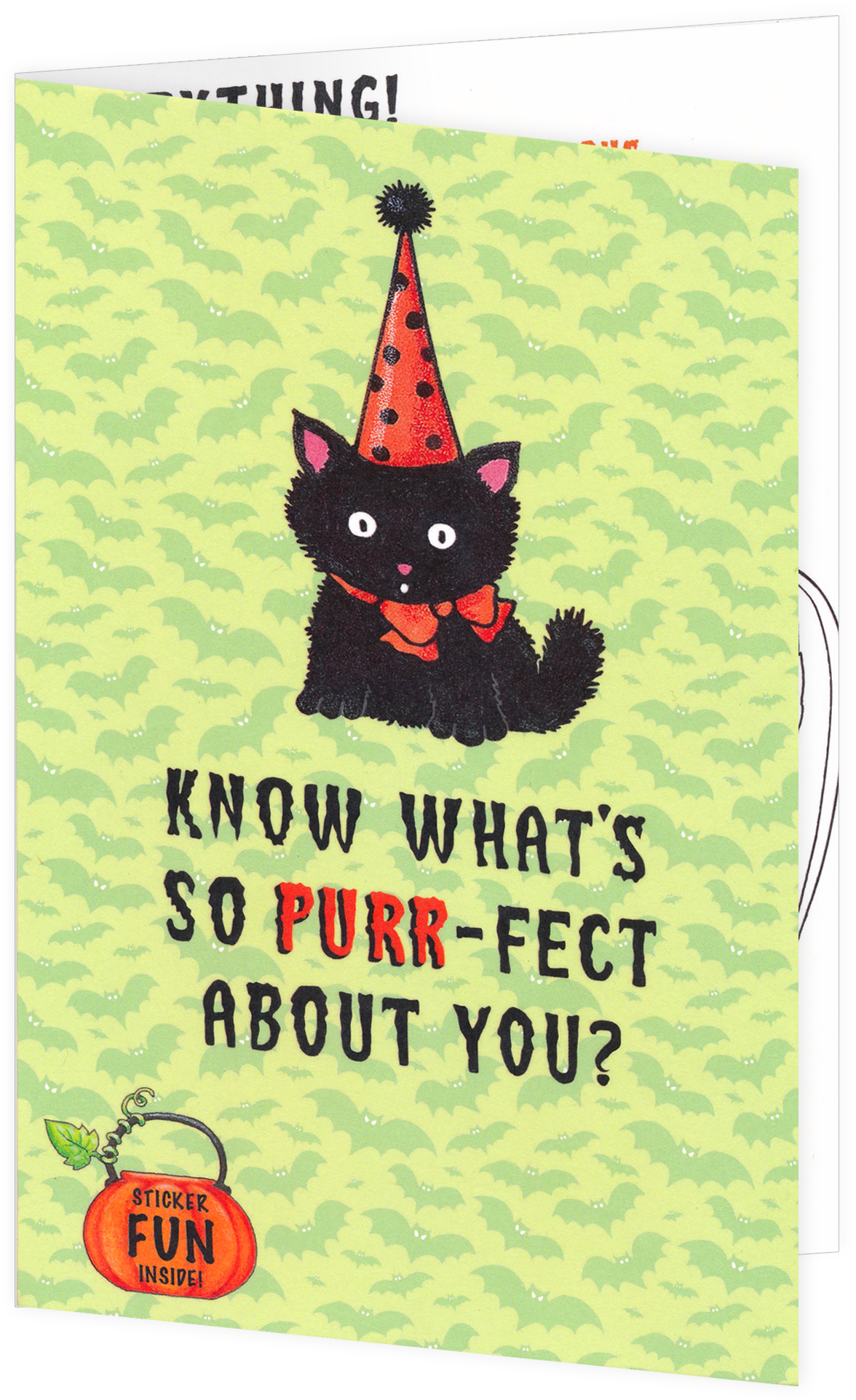 Black Cat Halloween Greeting Card - Greeting Card (2048x2048), Png Download