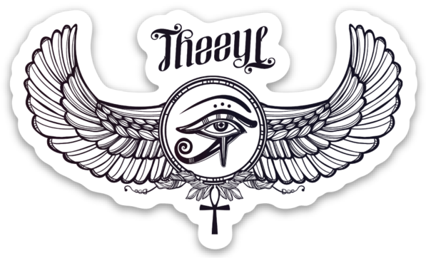 Eu Eye Of Horus Die Cut Sticker - Egyptian Symbol Tattoo Drawings (597x362), Png Download
