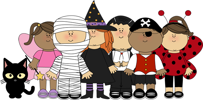 Halloween Kids & Cat - Trick Or Treating Preschool (680x326), Png Download