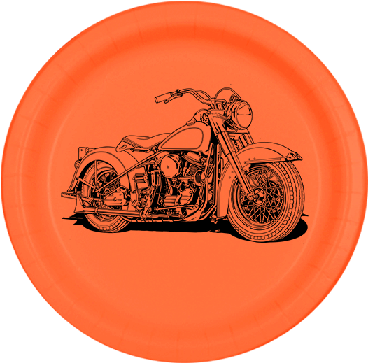 Click For Larger Picture Of Hawg Motorcyle Dinner Plate - Harley Davidson Paper Plates (540x540), Png Download