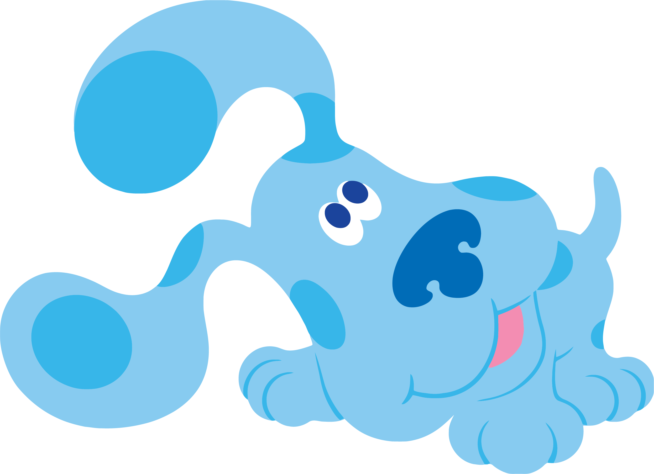Blue's Clues Clip Art Playing Clipart Png - Blues Clues Blue (2741x1986), Png Download