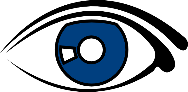 Blue Eye Of Horus Symbol - Eye Clip Art Black And White (600x293), Png Download
