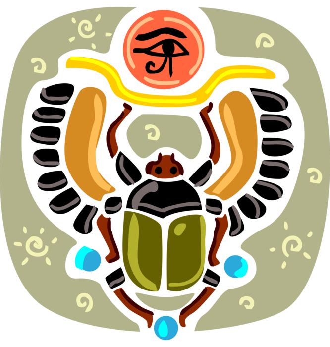 Vector Illustration Of Ancient Egyptian Eye Of Horus - Symbol Of Christmas In Egypt (666x700), Png Download