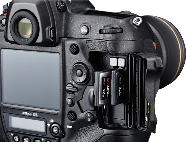 Nikon Clipart Video Camera - Nikon D5 Card Slots (700x595), Png Download