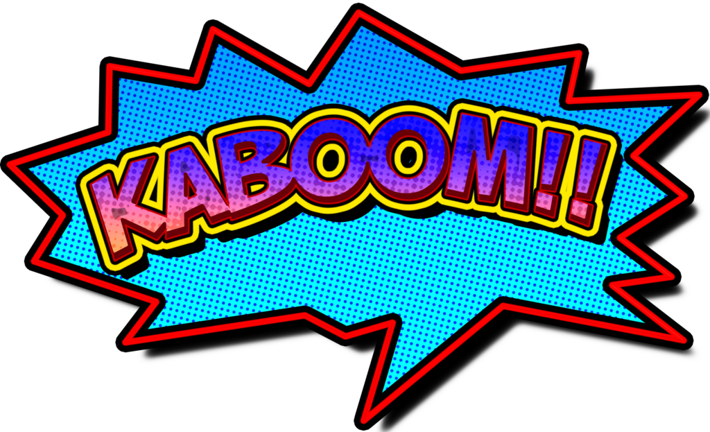 Comic Book Themed Speech Bubbles - Kaboom Speech Bubbles (1024x623), Png Download
