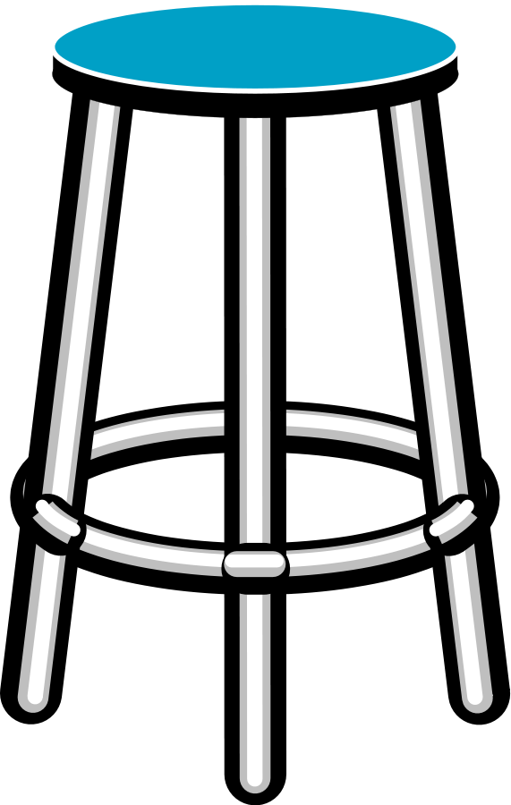 Furniture Clipart Image - Stool Clipart (571x900), Png Download
