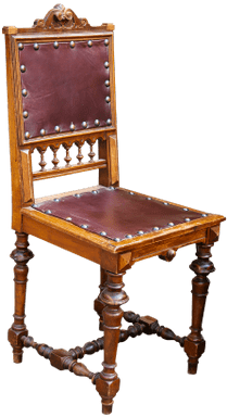 Chair Leather Seating - Muebles De La Edad Media (400x400), Png Download