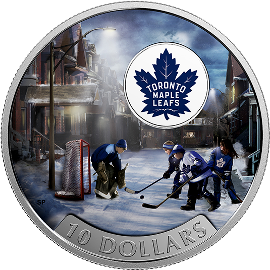 Pure Silver Coloured Coin Passion To Play - Toronto Maple Leafs Coin (570x570), Png Download