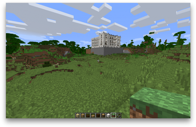 Minecraft French Mission Building - Grass (640x417), Png Download