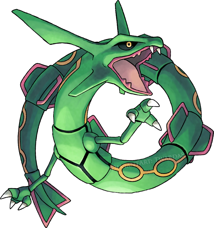 Rayquaza Transparent Deviantart - Dragao Lendario Pokemon (740x789), Png Download