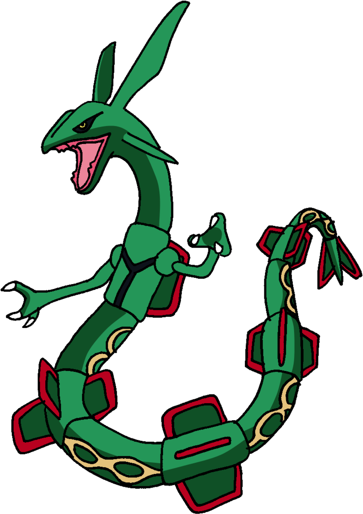 Rayquaza Transparent Anime Clip Art Download - Rayquaza Transparent Background (751x1064), Png Download
