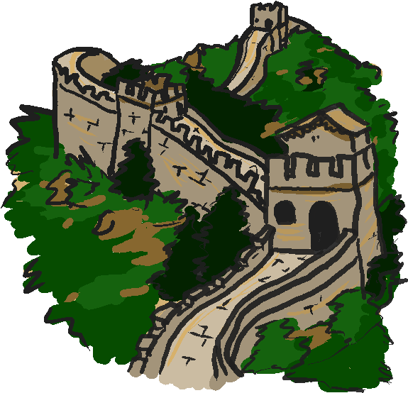 Great Wall Of China Transparent Background - Clip Art Great Wall Of China (600x600), Png Download