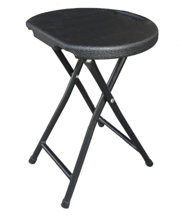 Black Super Sturdy Folding Stool - Stołek Kuchenny (768x1024), Png Download