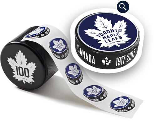 Stamp Coil & Dispenser - Toronto Maple Leaf Stamps (492x387), Png Download