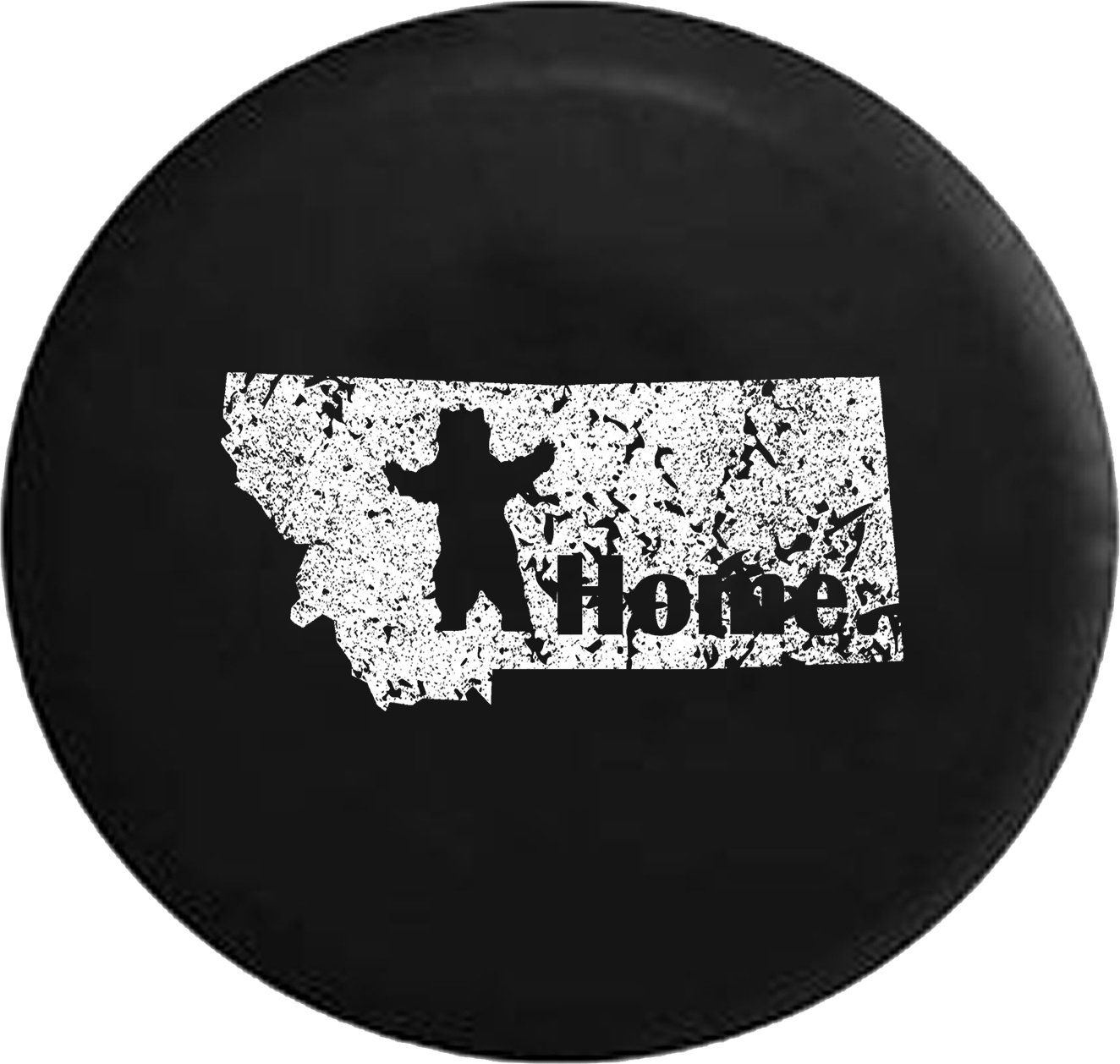 Montana Standing Bear Home State Edition Jeep Camper - Spare Tire (1324x1258), Png Download