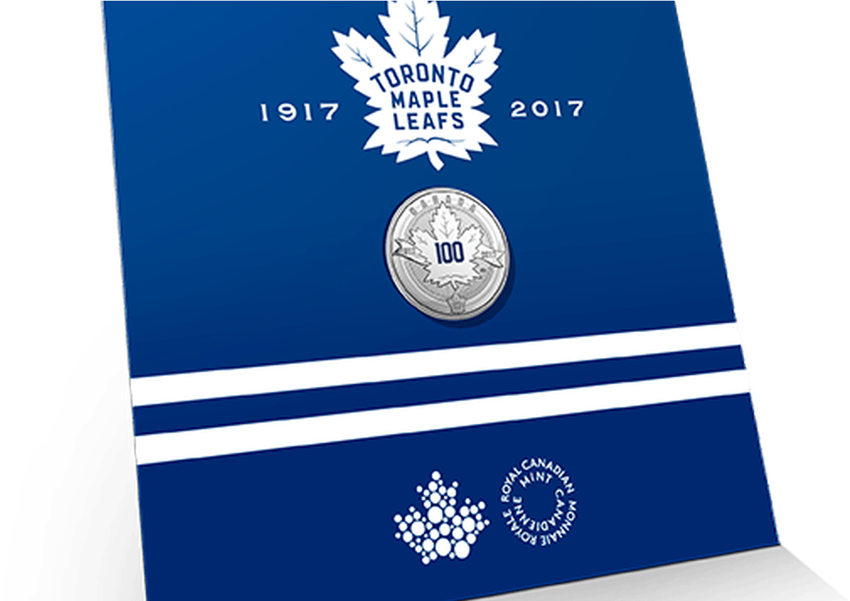 2017 Toronto Maple Leafs 100th Anniversary Coin Pack - Toronto Maple Leafs Wincraft 28" X 40" Two-sided Vertical (1368x855), Png Download