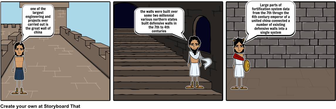 Great Wall Of China - Cartoon (1164x385), Png Download