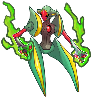 Deoxys's Rayquaza Form Fanart By El Dark Core - Dark Deoxys (350x350), Png Download