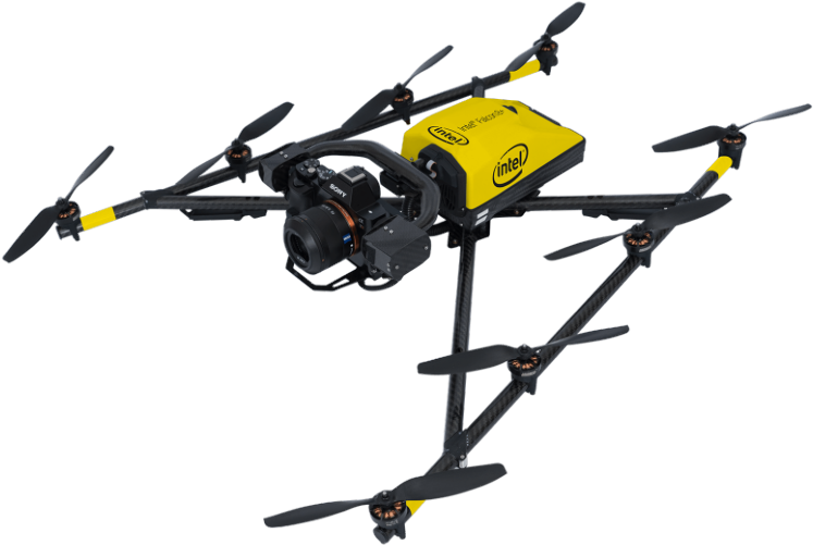 Intel Drones To Help Restore Great Wall Of China - Intel Falcon 8+ Drone (942x530), Png Download