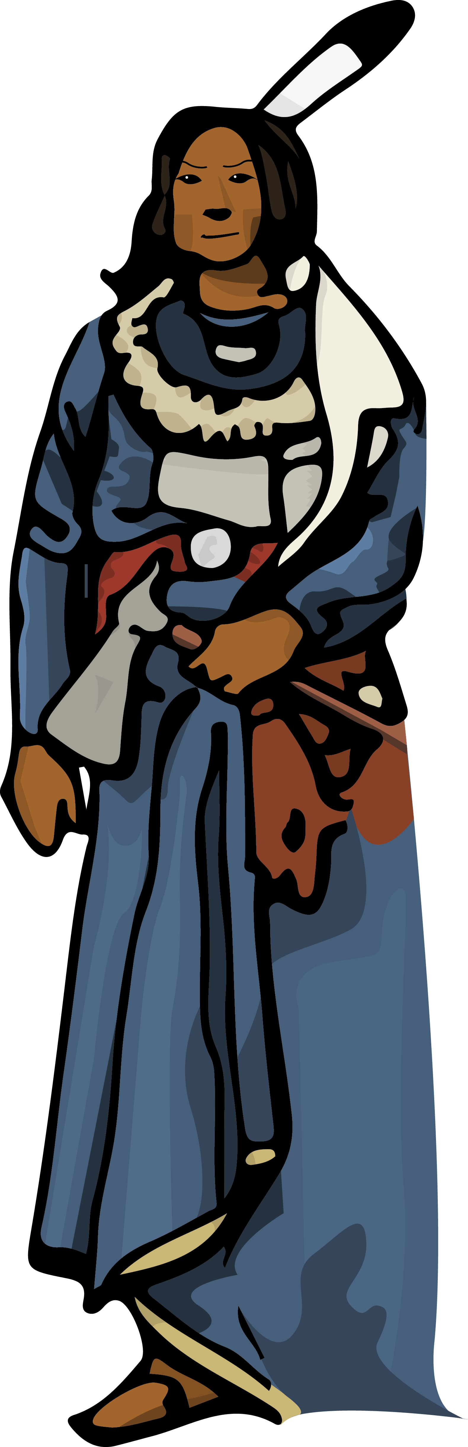 Chief Standing Bear - Illustration (1580x4883), Png Download