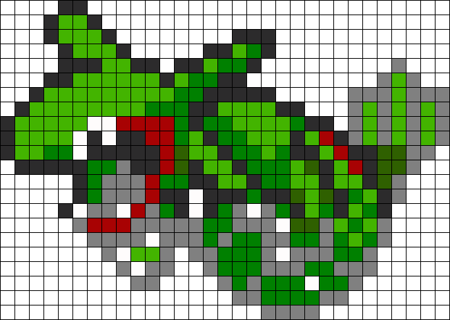 Rayquaza Perler Bead Pattern / Bead Sprite - Rayquaza Perler Bead Pattern (652x463), Png Download
