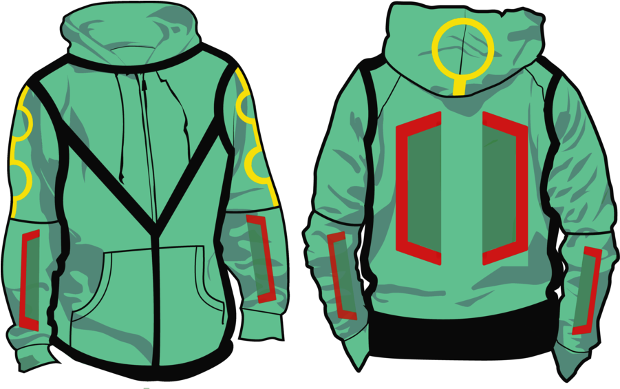 Rayquaza Hoodie Wip By Starlegend - Rayquaza Hoodie (900x636), Png Download