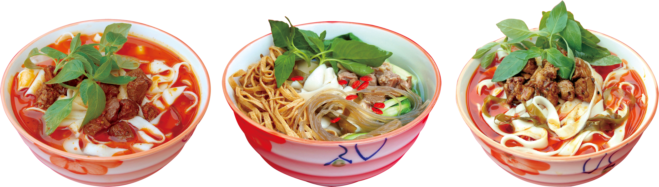 Three Bowl Noodles Special Pasta Food Design Element - Noodle (2953x1175), Png Download