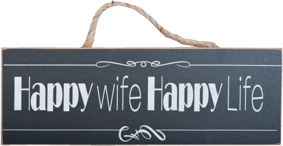 Download Hanging Wooden Happy Wife Sign Shabby Chic Full Size Png Image Pngkit