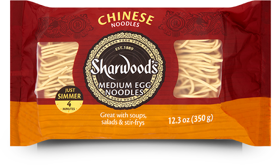 Medium Egg Noodles - Sharwood's Indian Puppodums - 4 Oz Box (555x330), Png Download