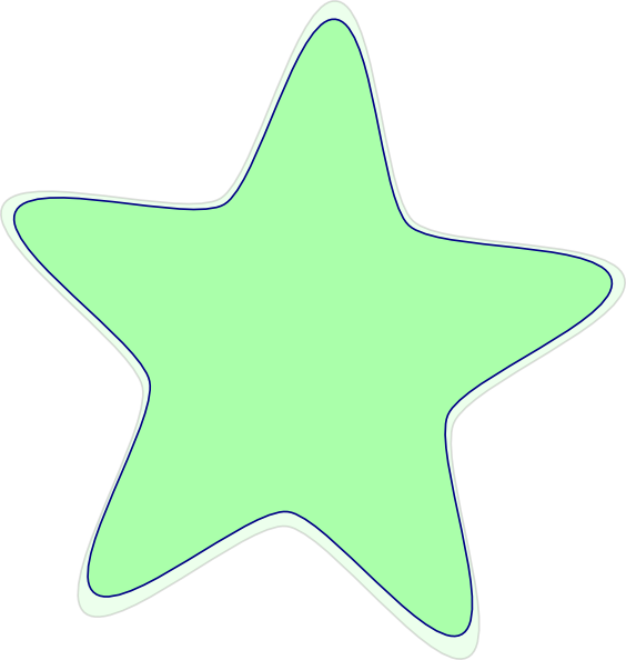 Green Starfish Clipart (564x594), Png Download
