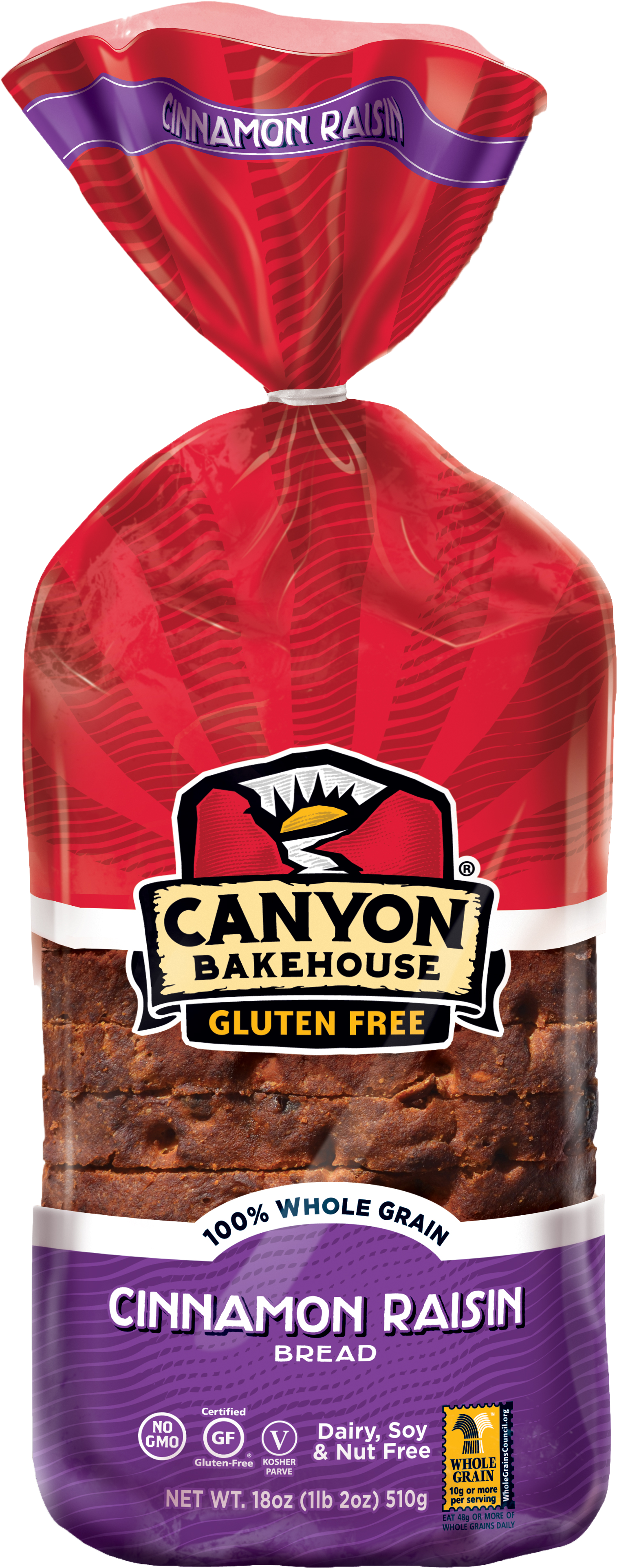 Canyon Bakehouse Cinnamon Raisin Bread - Gluten Free Bread Mountain White (2292x3996), Png Download