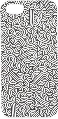 Black And White Swirls Doodles Hard Case For Iphone - Iphone 5 Case Playstation (500x500), Png Download