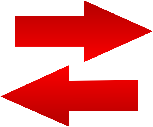 How To Set Use Left Right Red Arrow Icon Aligned Clipart (600x501), Png Download