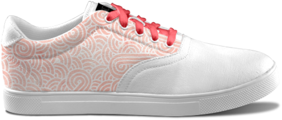 Rose Quartz And White Swirls Zentangle - Skate Shoe (620x620), Png Download