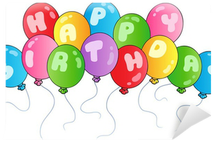 Happy Birthday Balloon Cartoon (400x400), Png Download
