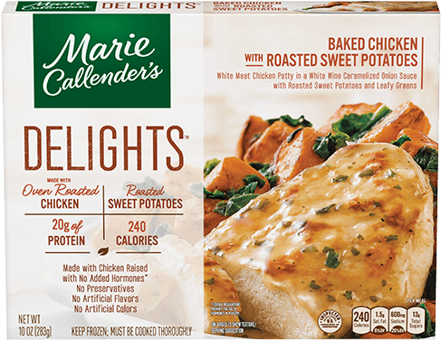Baked Country Chicken With Roasted Sweet Potato - Marie Callender Delights (500x500), Png Download