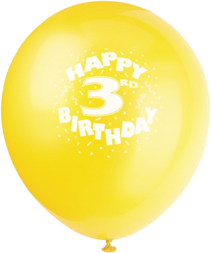Happy 3rd Birthday Printed Balloons - Happy 12 Birthday Boy (600x600), Png Download