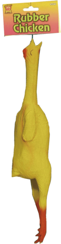 Plucked Rubber Chicken (500x793), Png Download