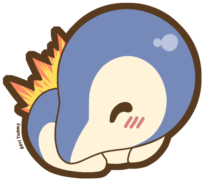 Chibi Cyndaquil By Seviyummy - Chibi Cyndaquil (800x800), Png Download