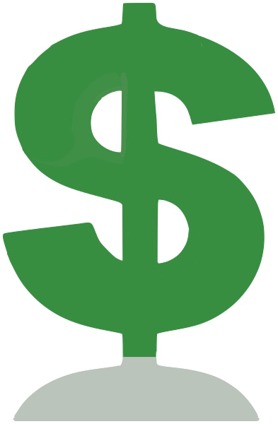 Green Dollar Free Png Image - Sparco 1870 Plastic Clipboard W Flat (393x600), Png Download