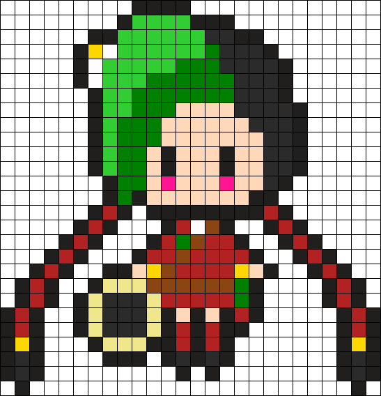 Firecracker Jinx Perler Bead Pattern / Bead Sprite - Jinx Perler Beads (547x568), Png Download