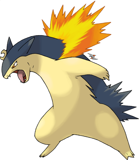 Typhlosion, Known As The Volcano Pokémon, Is The Final - Pokemon Typhlosion (450x518), Png Download