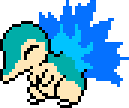 Cyndaquil Water - Cyndaquil 8 Bits (530x480), Png Download
