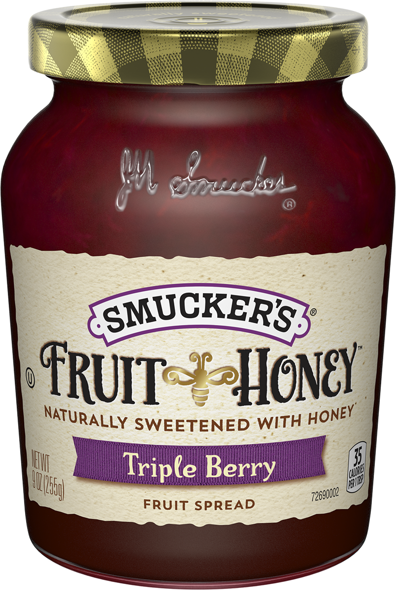 Fruit & Honey™ Triple Berry Fruit Spread - Smuckers Triple Berry Jelly (804x1200), Png Download