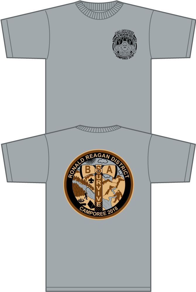 Image Of Ronald Reagan District Camporee 2018 Bsa Survive - Active Shirt (670x1000), Png Download