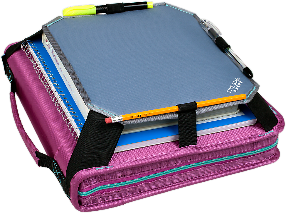 Five Star® 2" Zipper Binder Expandable Panel - Five Star 2" Zipper Binder + Expandable Panel (29052) (1512x728), Png Download