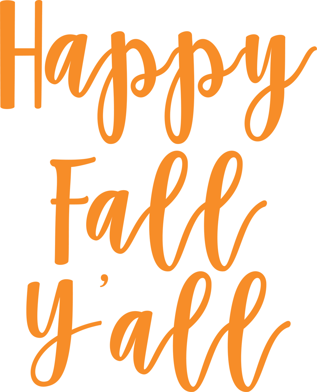 Happy Fall Y - Happy Fall Yall Svg (1037x1280), Png Download