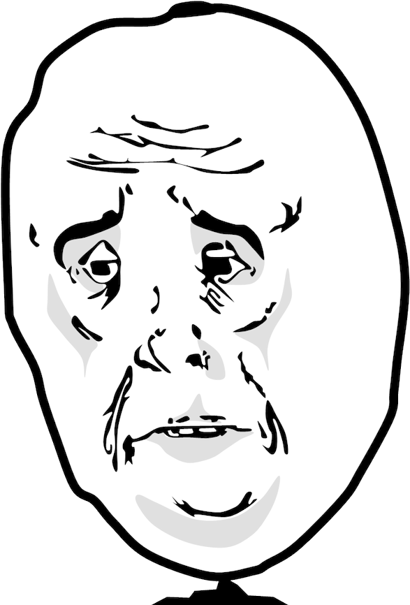 Comment Picture - Troll Face Okay Png (680x875), Png Download