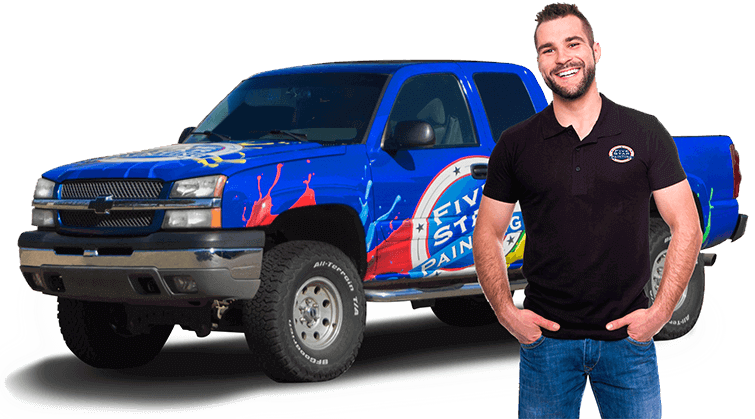 Five Star Painting Truck And Owner - Five Star Painting Truck (755x419), Png Download